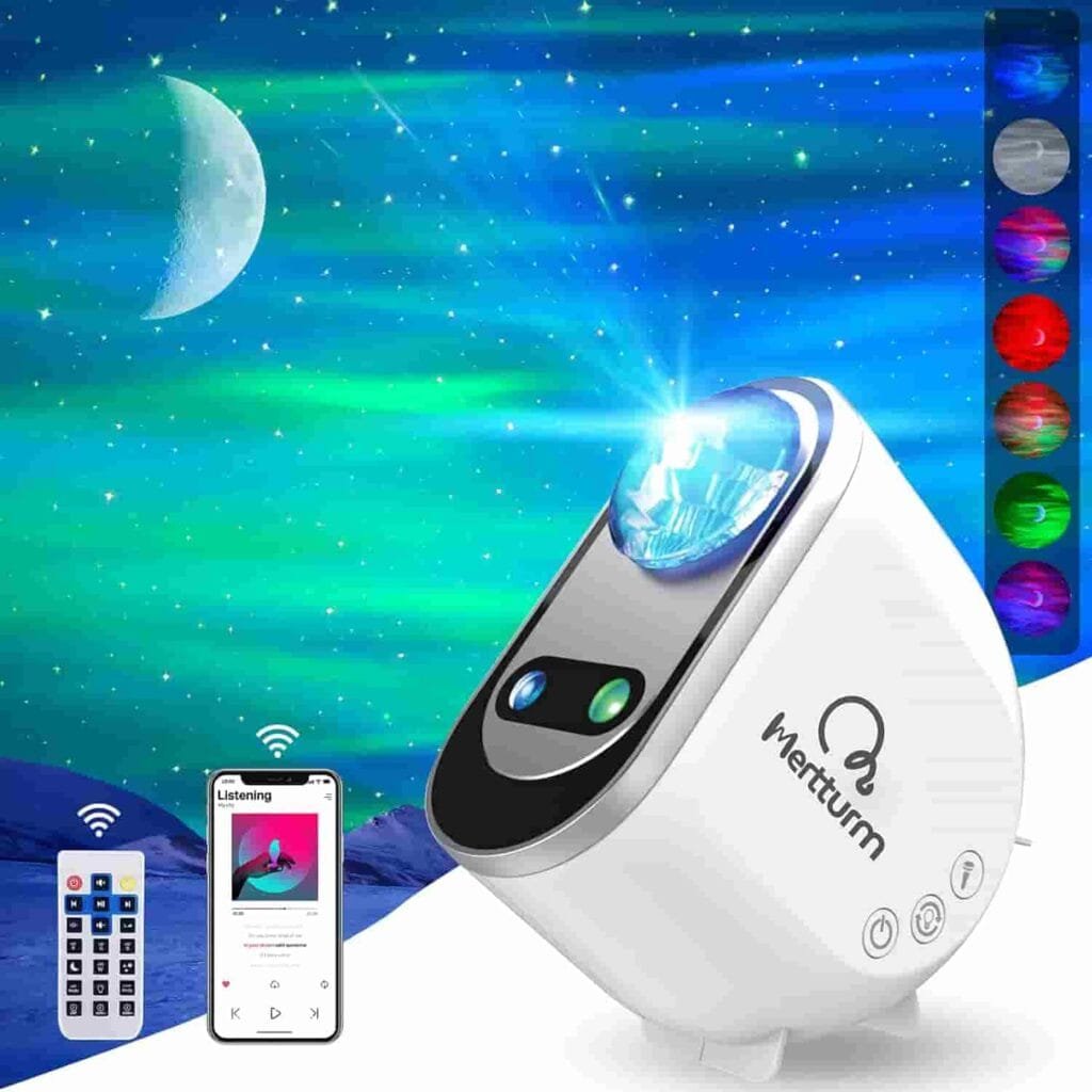 Proyector de Estrellas Mertturm, con control remoto y posibilidad de control mediante smarthphone