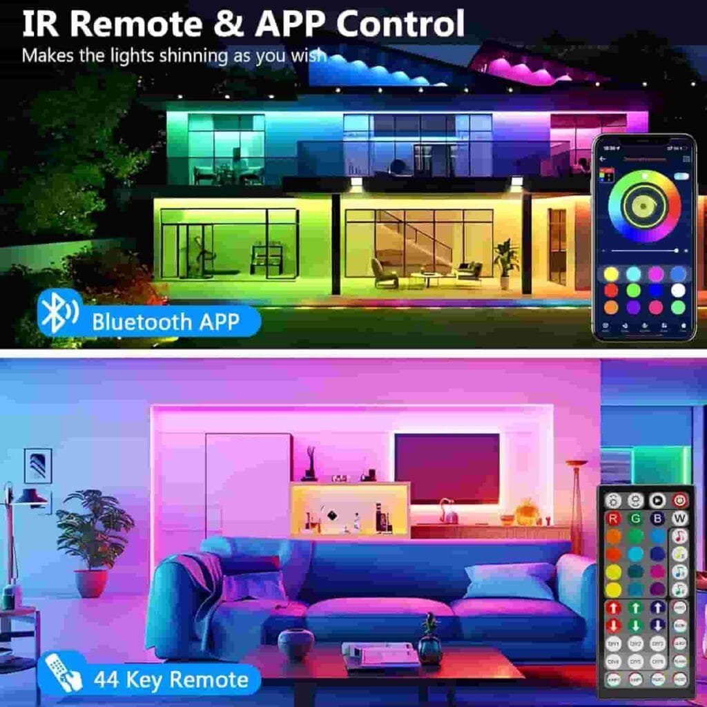 Modos de uso y control mediante control remoto o Bluetooth de la tira led Realky