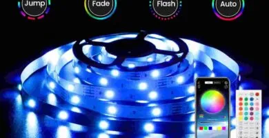 Presentación tiras led Enteenly en diferentes colores, con mando y opción de control por smartphone
