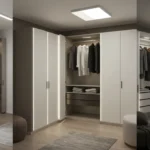 Armarios con las puertas abiertas iluminados con una selección de las mejores luces led para armarios sin cable