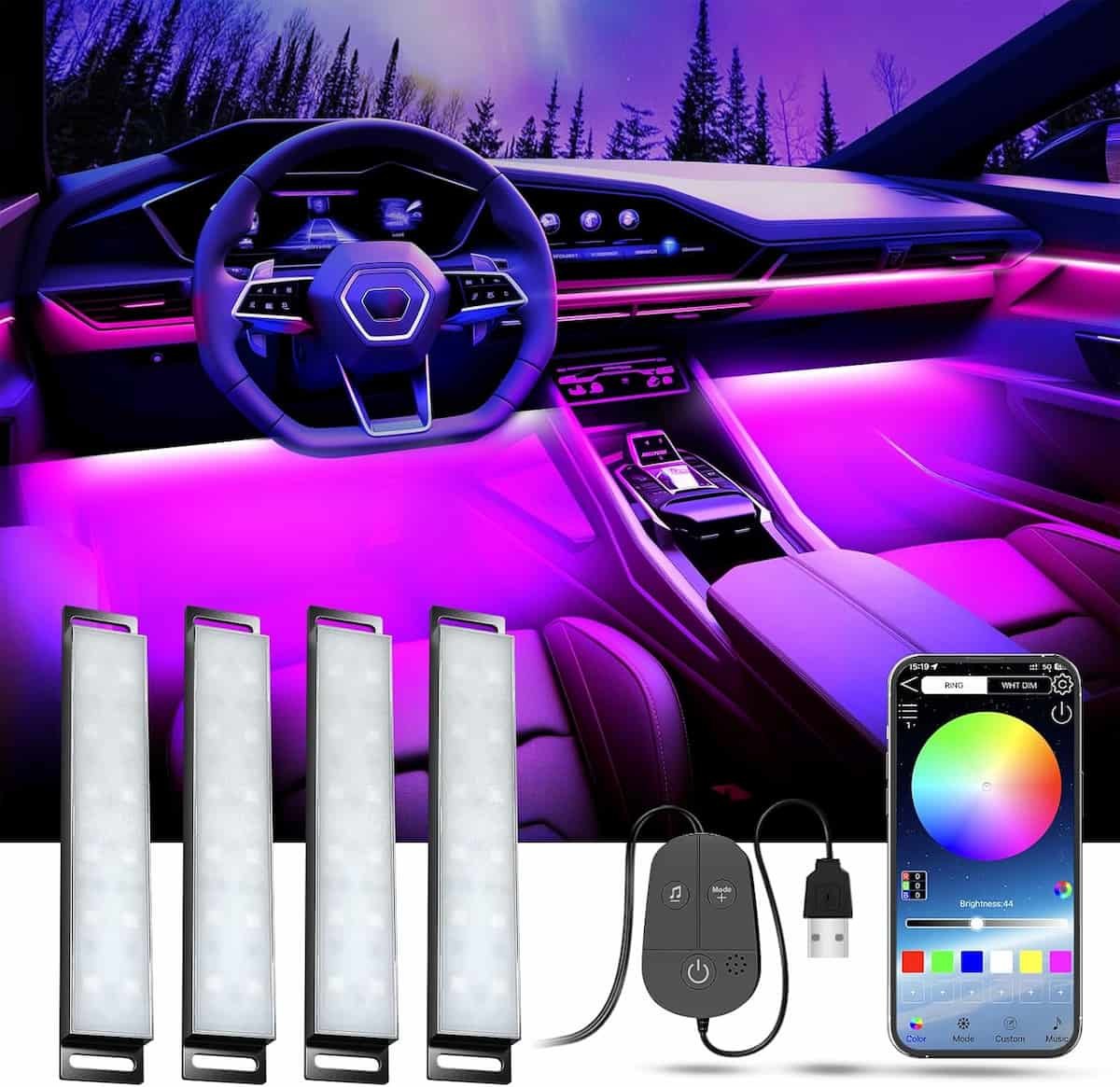 YiLaie Luces LED Coche