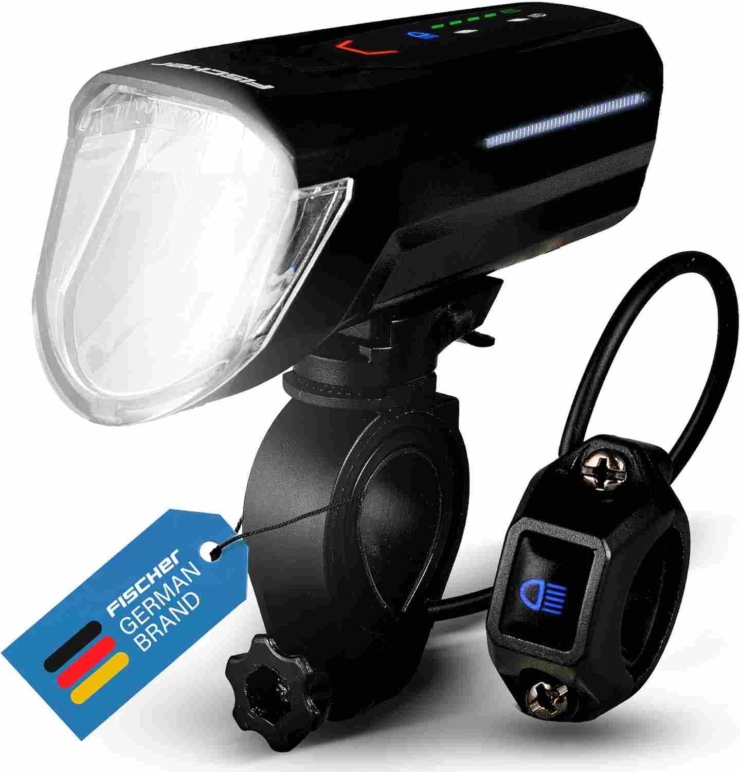 Luz led delantera de bicicleta de la marca Fischer