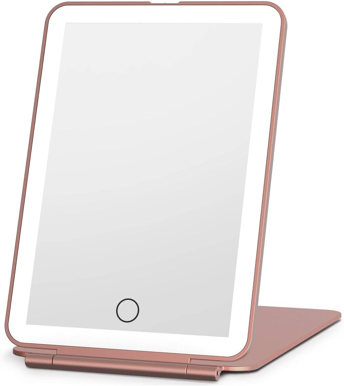 Espejo con luz para maquillaje de viaje, estilo tablet de la marca Funtouch