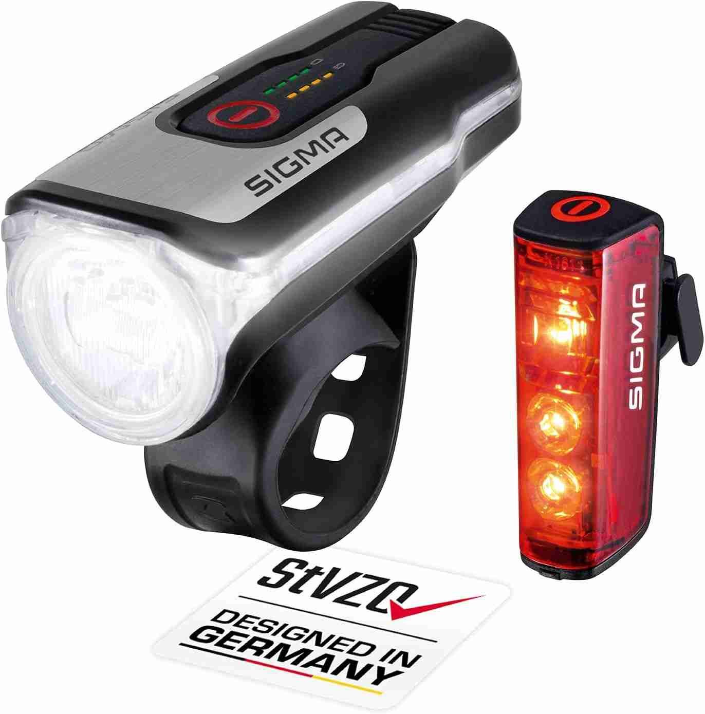 Kit de luces led de la marca Sigma para bicicleta