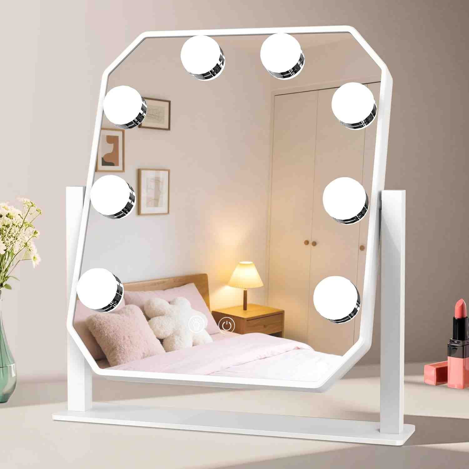 Espejo con luz para maquillaje estilo Hollywood de la marca Sylwin