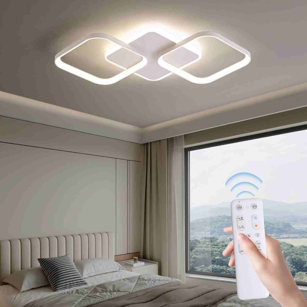 Lámpara habitación de la marca Antenlicht estilo moderno, 3 cuadrados superpuestos
