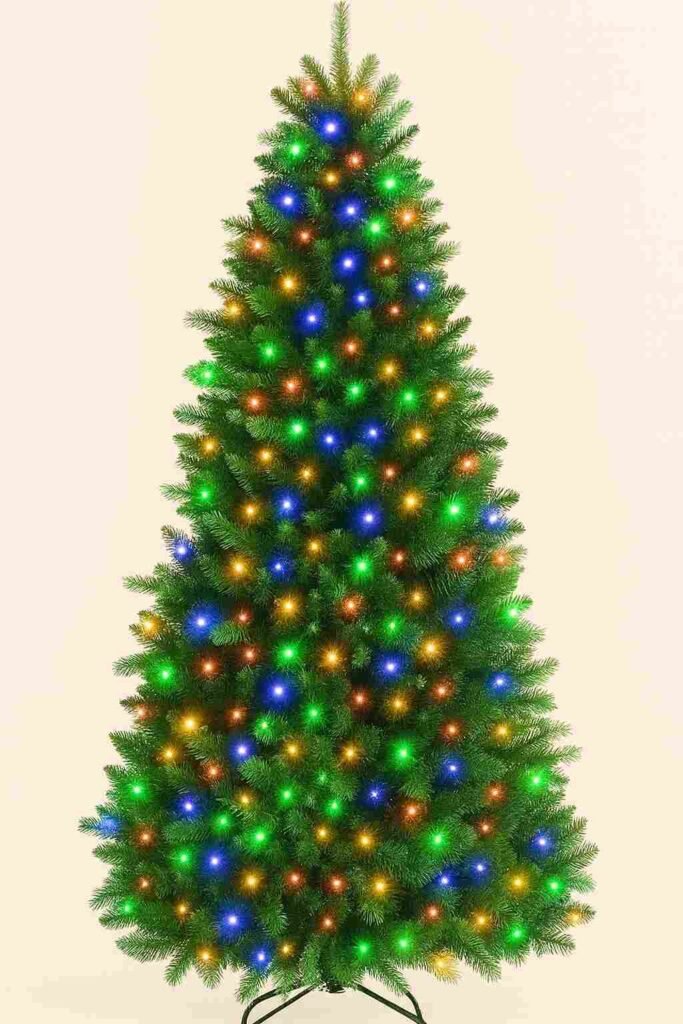 Árbol de Navidad con luces multicolor de la marca Shareconn