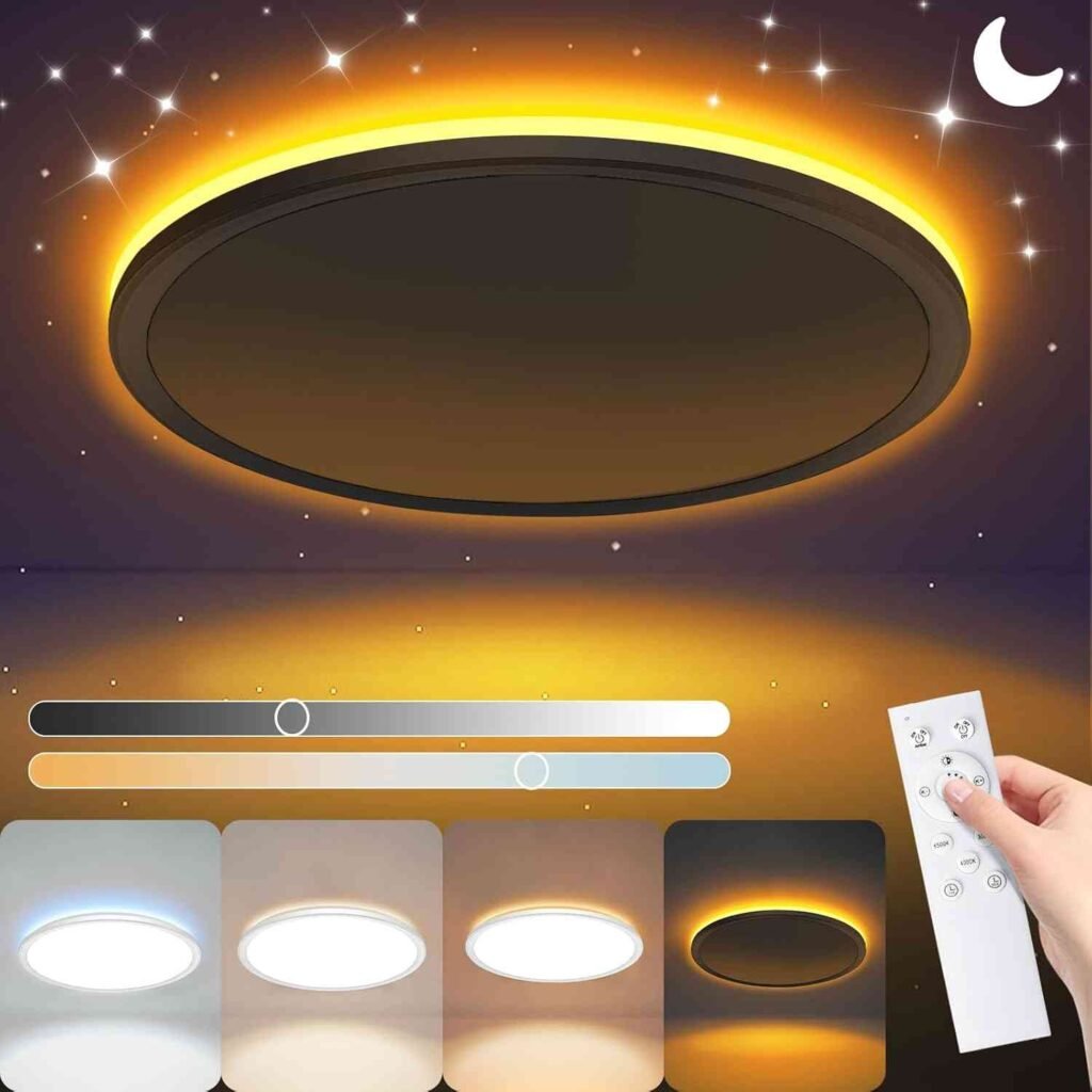 Lámpara habitación de la marca Neemosi, control de colores mediante control remoto