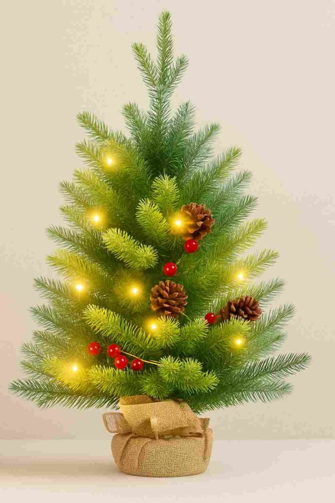 Árbol de Navidad con luces tamaño pequeño de la marca Homcom