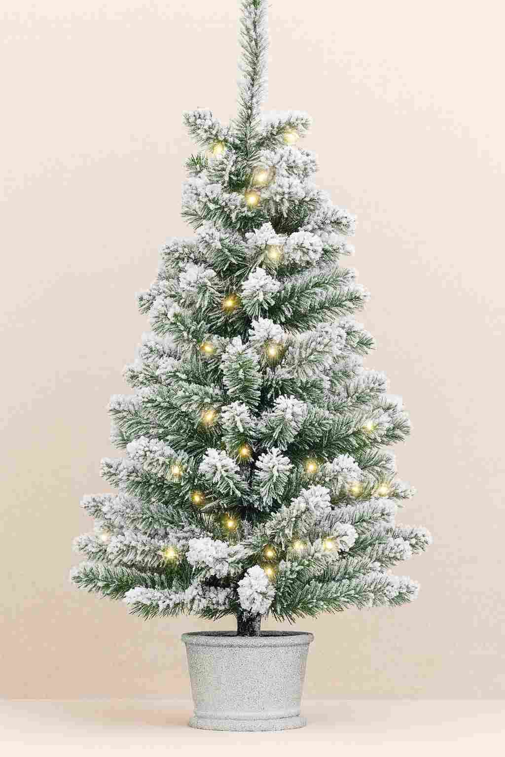 Árbol de Navidad con luces y nevado, de la marca Homcom