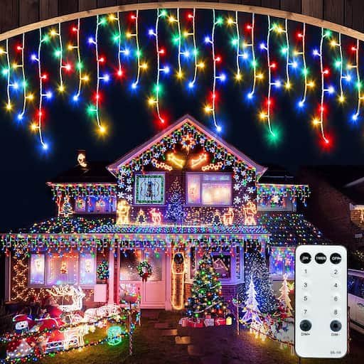 Luces de Navidad multicolor para falcones, jardines o fachadas de la marca Cgn