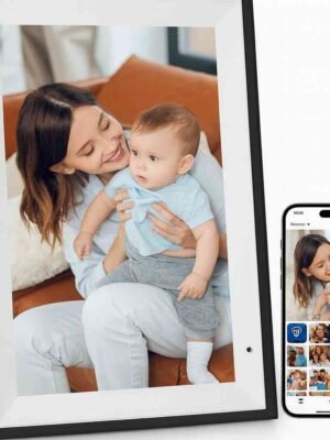 Marco de fotos digital de una madre y su bebe de la marca Aeezo