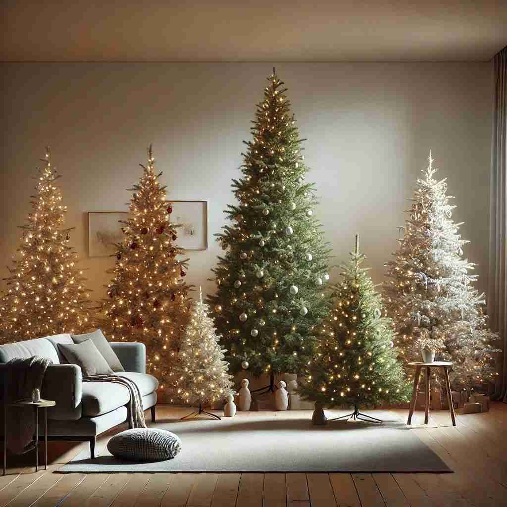 Top 5 árboles de Navidad con luces integradas, árboles de diferentes alturas con opciones de iluminación integradas variadas