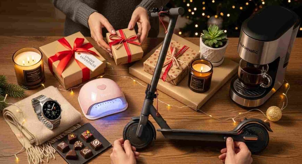 Mejores regalos de navidad para mujeres sobre una mesa